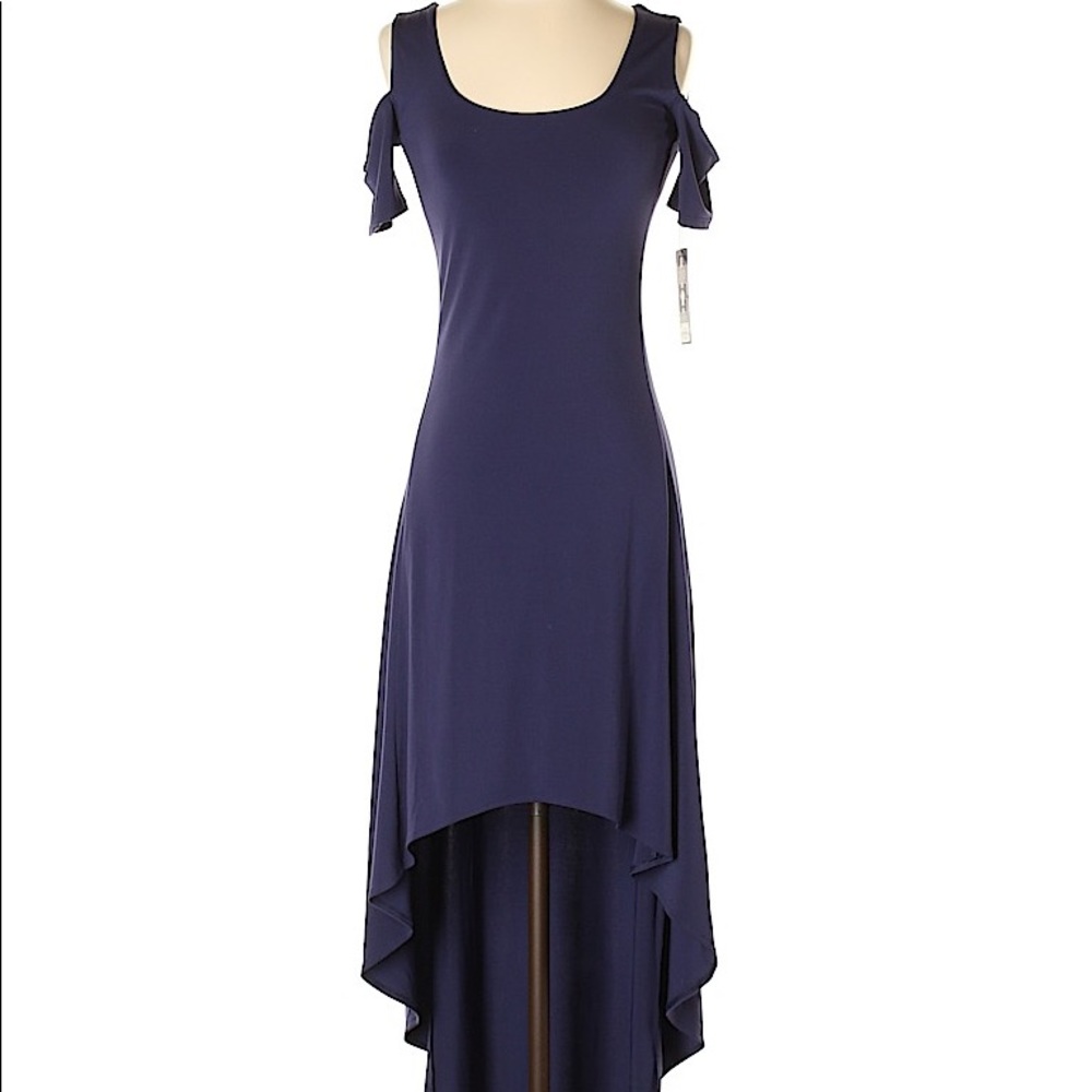 High-Low Cold Shoulder Dress